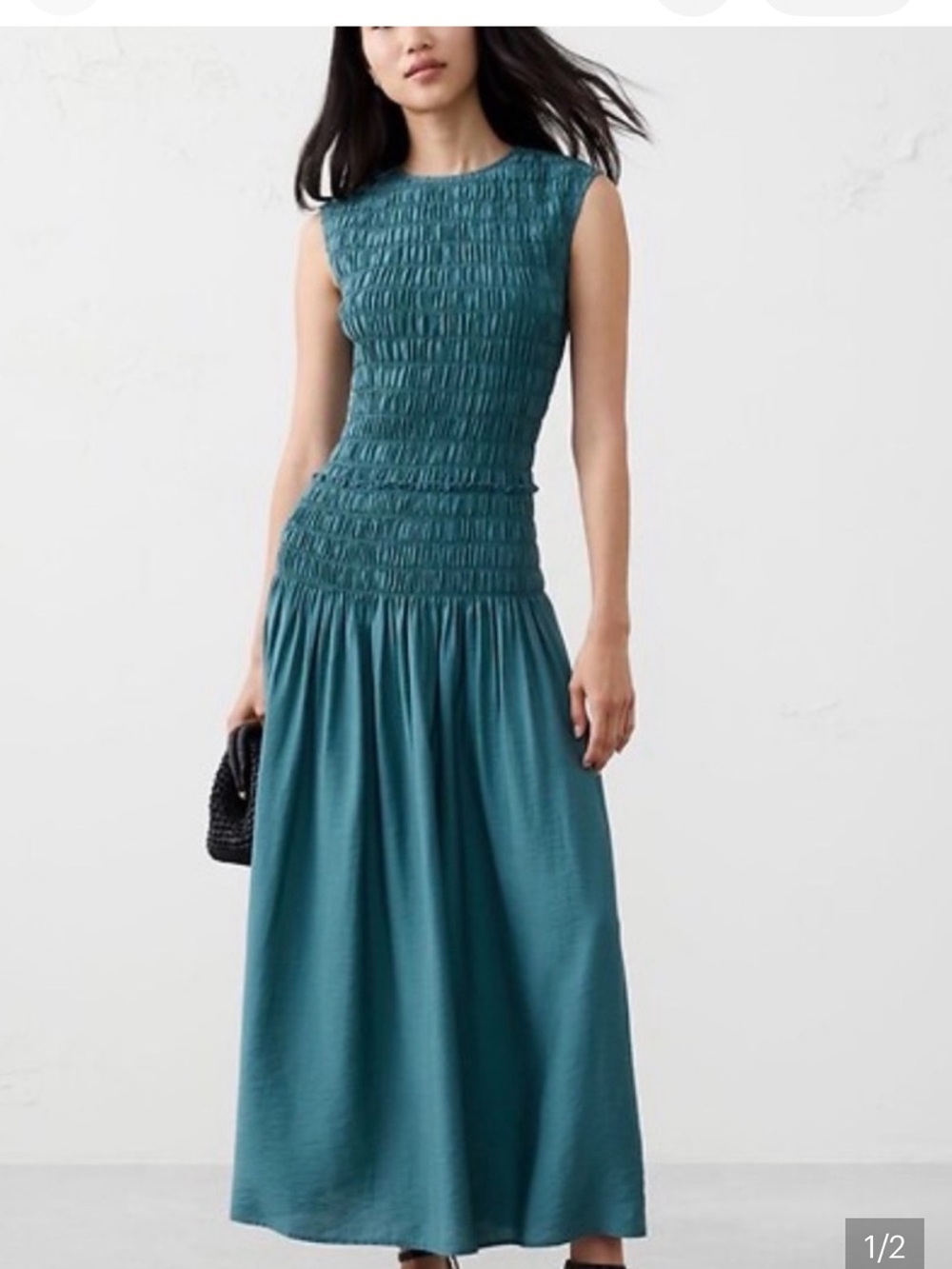 Banana Republic Smocked Waist Maxi Dress. Size PL